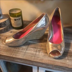 Lilly Pulitzer resort peep toe wedges